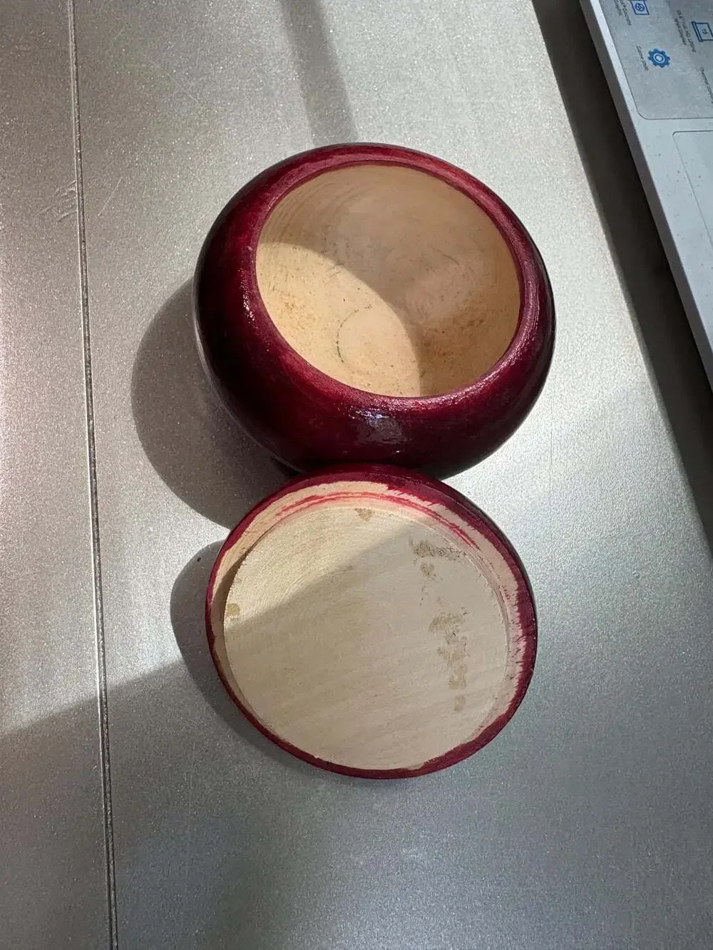 Wooden Box Handmade Hand Painted Decorated Round Wooden Trinket Box Storage Jewe